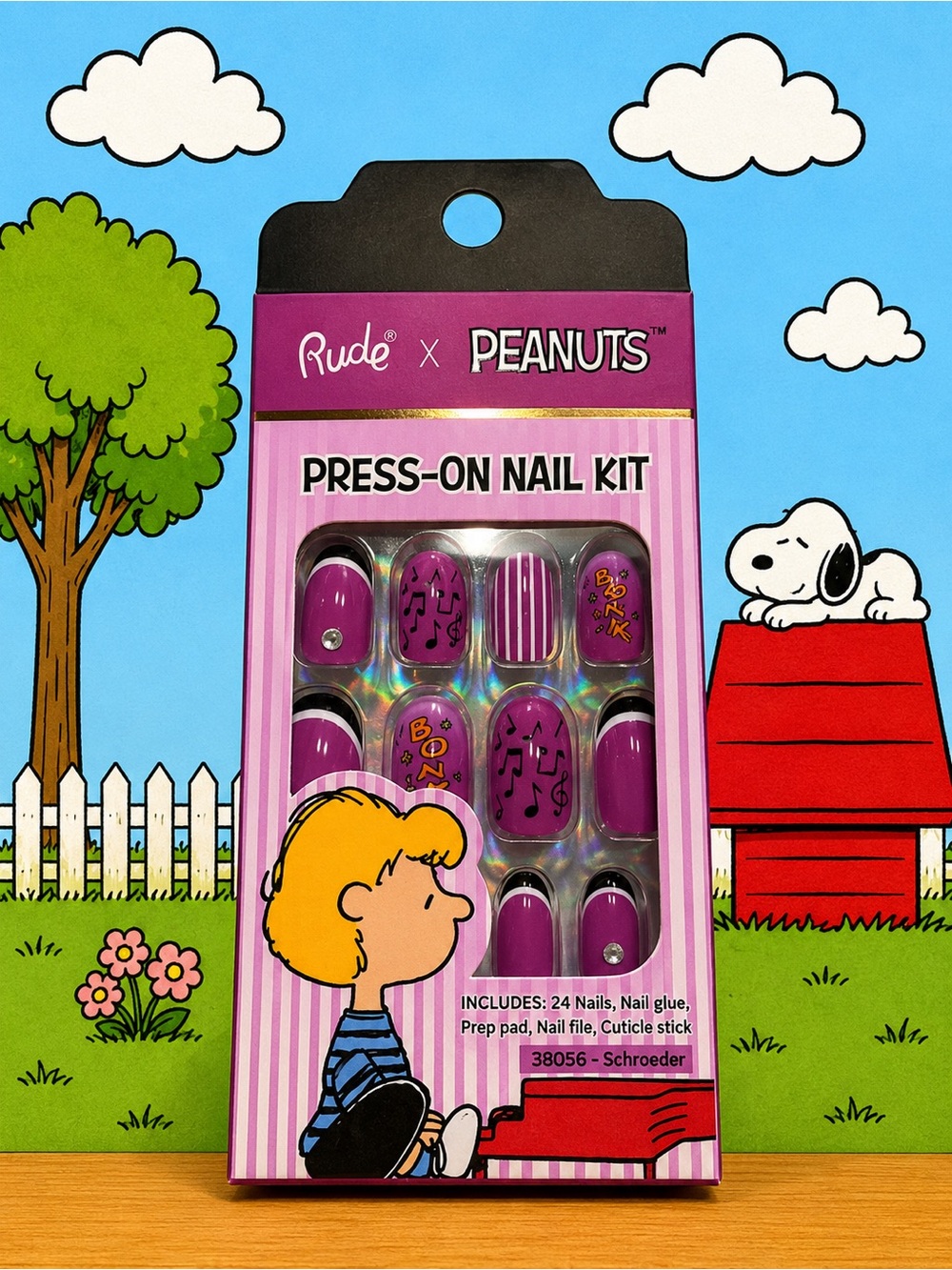 Rude x Peanuts Schroeder Press-On Nail Kit